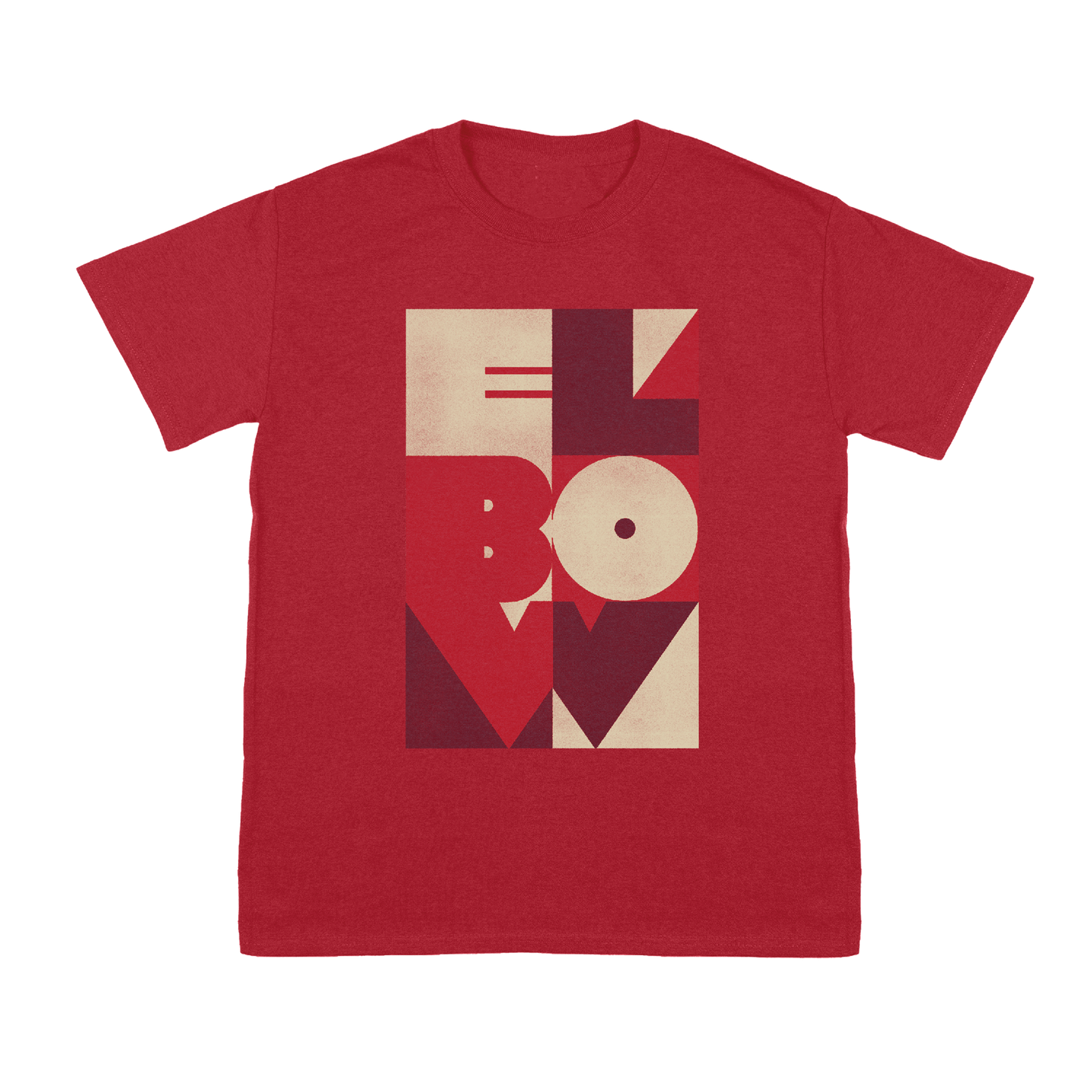ECHO SQUARES LOGO T-SHIRT - RED