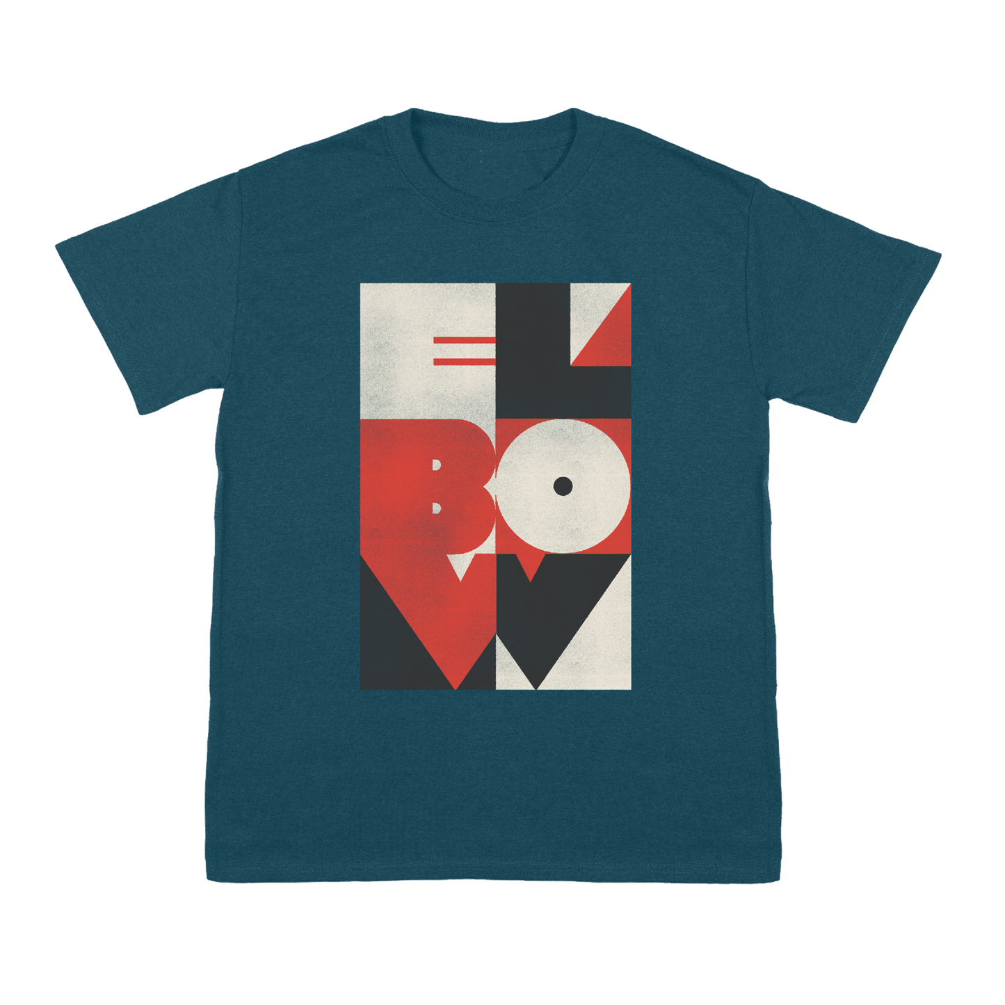 ECHO SQUARES LOGO T-SHIRT - INDIGO