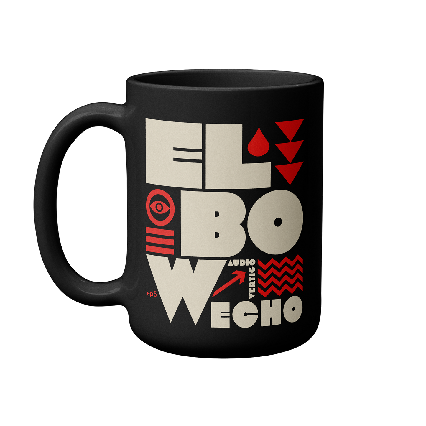 ECHO LETTERING MUG - BLACK