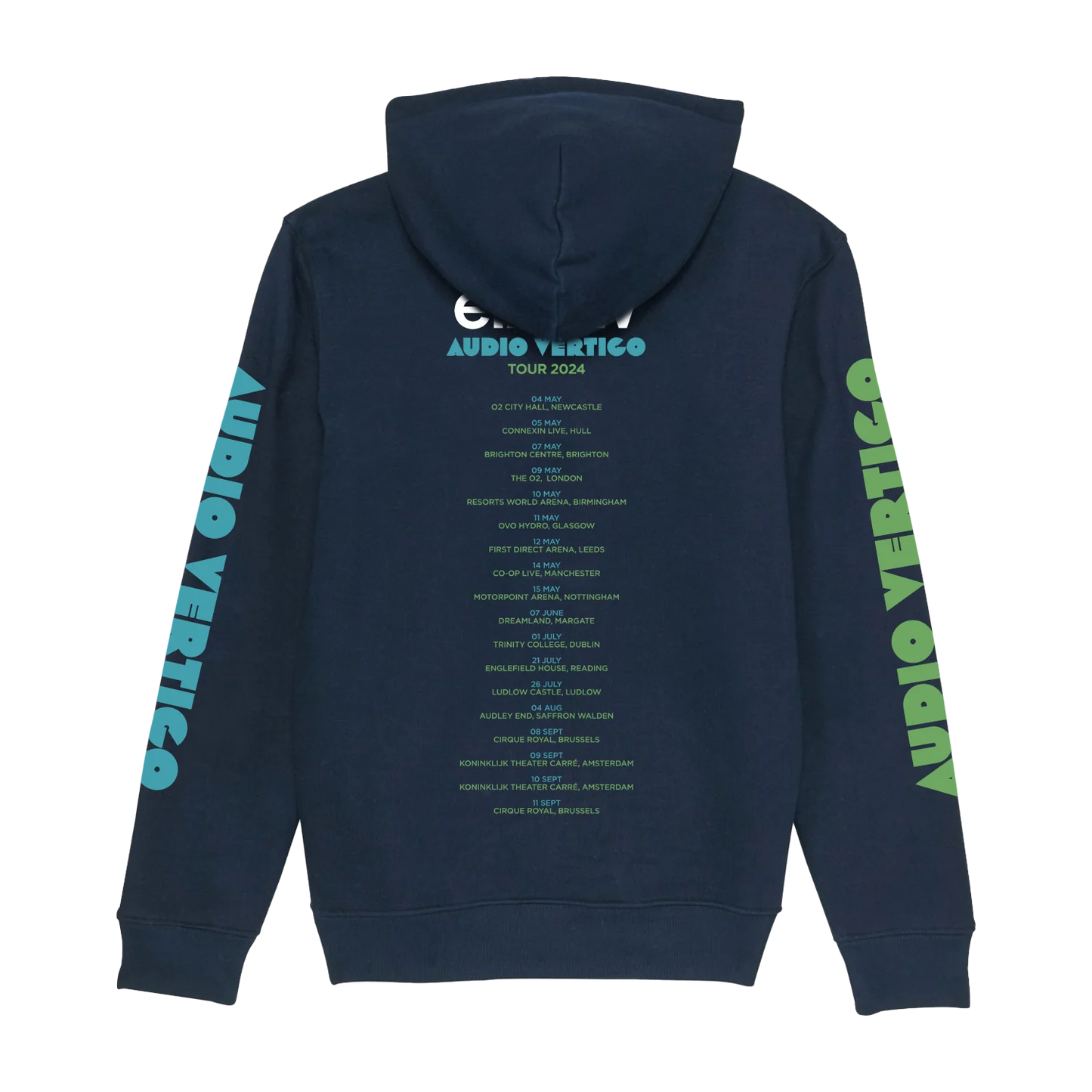 SPIRAL AUDIO VERTIGO TOUR DATE HOODIE - NAVY
