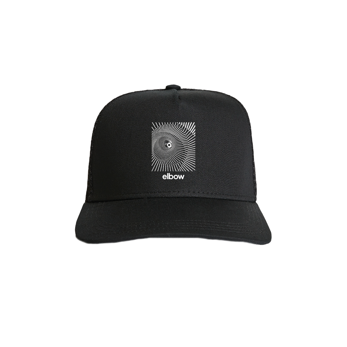 ELBOW SPIRAL TRUCKER HAT - BLACK